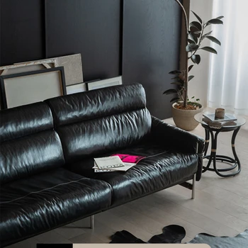 Диван за дома |Кожена арт диван за хола 2023 нов кожен диван от телешка кожа на първия слой